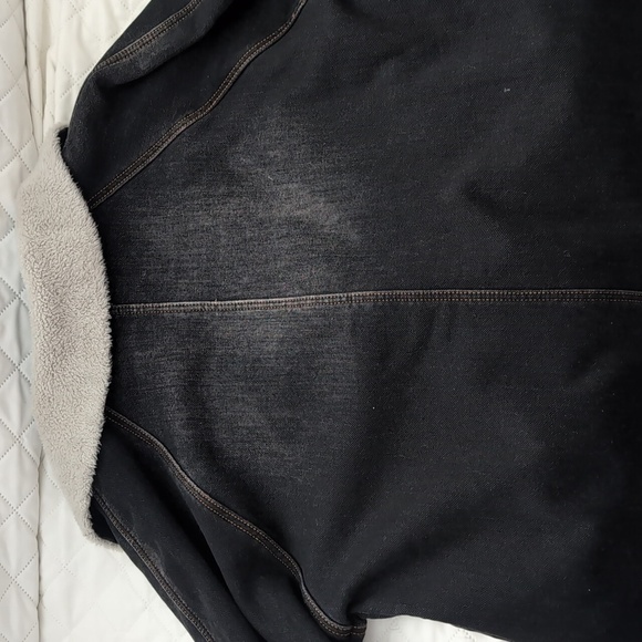 DG2 Black/ Cream Women's Sherpa Coat,Black Wash Size L. - Picture 6 of 11